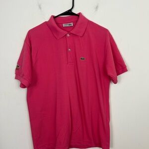 Vintage La Chemise Lacoste Men's Vibrant Pink Polo Shirt Sz L
